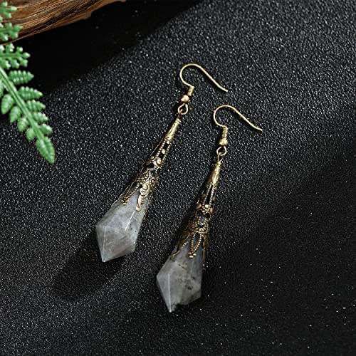 Boho Multiple Style Natural Stone Earrings for Women Unique Healing Gemstone Energy Hypoallergenic Lightweight Dangle Drop Earrings Multiple Styles Earrings Jewelry for Birthday Party Gift4