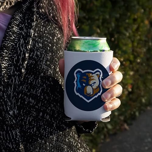 Miniatura 3 de Bob Jones University - Enfriador de latas con logotipo primario de la universidad, aislador plegable para bebidas