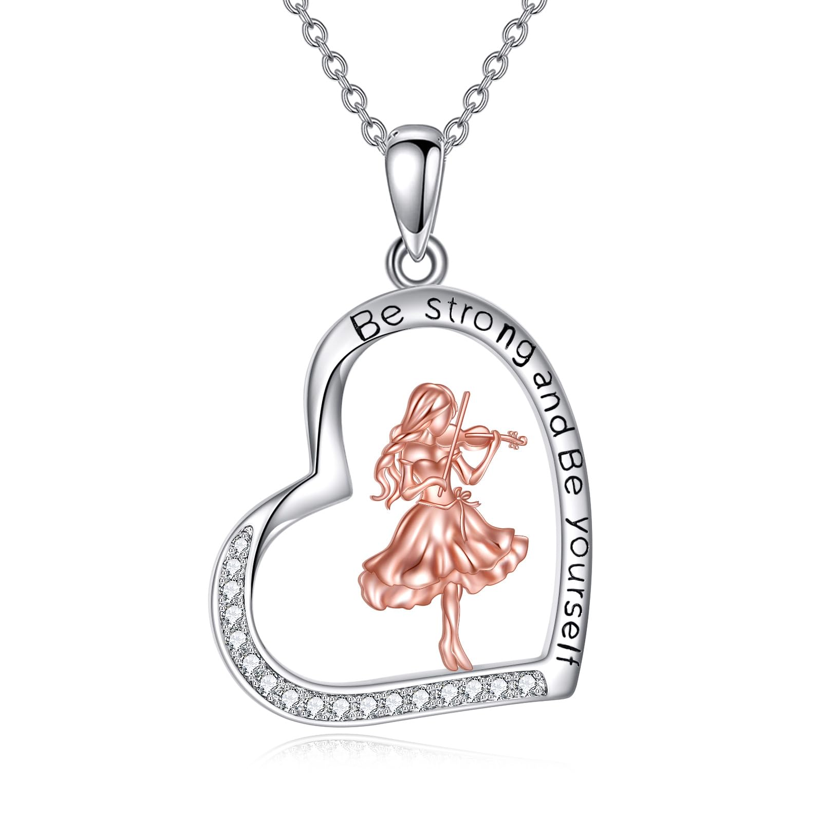 YFN Sport Halskette Sterling Silber Herz Anhänger Sport Hobbys Schmuck | Muttertag Weihnachten New Year Geburtstag Geschenke für Damen Oma Mama Tochter