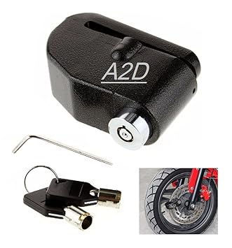 A2D Anti-Theft Complete Security Alarm Bike Disc Brake Lock with Keys For TVS Star City +