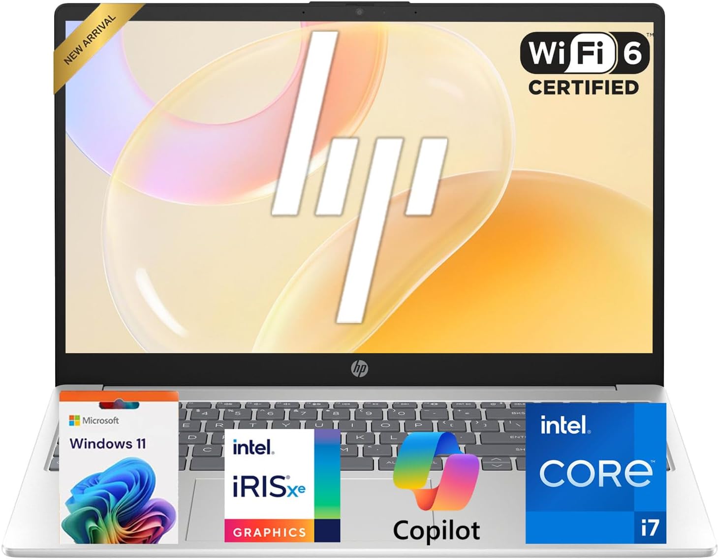 HP Pavilion 15.6" FHD Anti-Glare Laptop 16GB RAM 2TB SSD, Intel Core i7-1255U 10-Core Processor (up to 4.7 GHz), Windows 11, Long Battery, Webcam Shutter, Wi-Fi 6, HDMI, for Work & Study, WOWPC USB