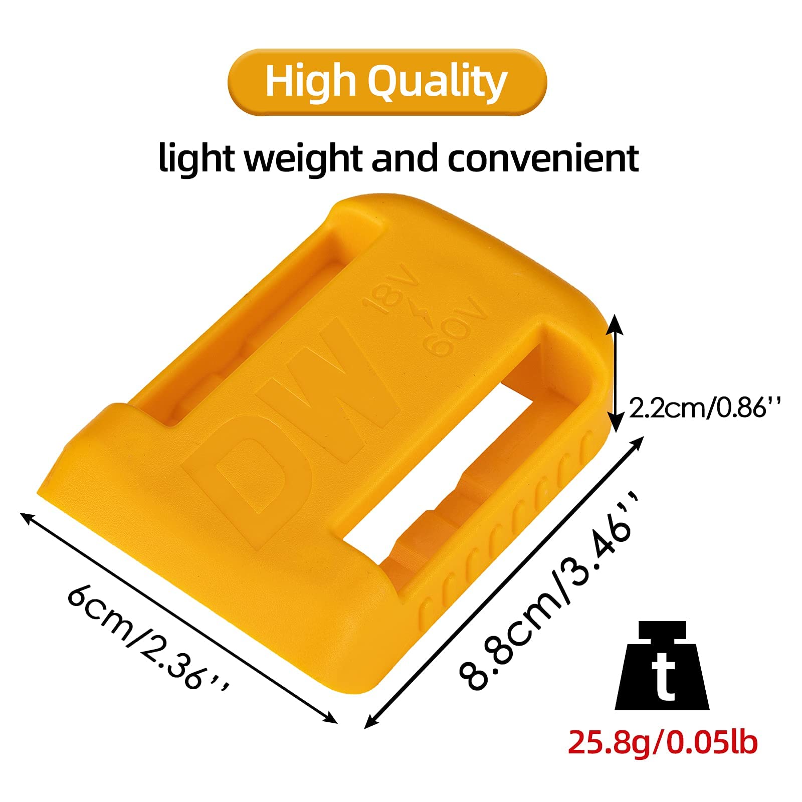 WHYICHG 5 Pack Battery Holder Compatible For Dewalt 20V Battery - View #7