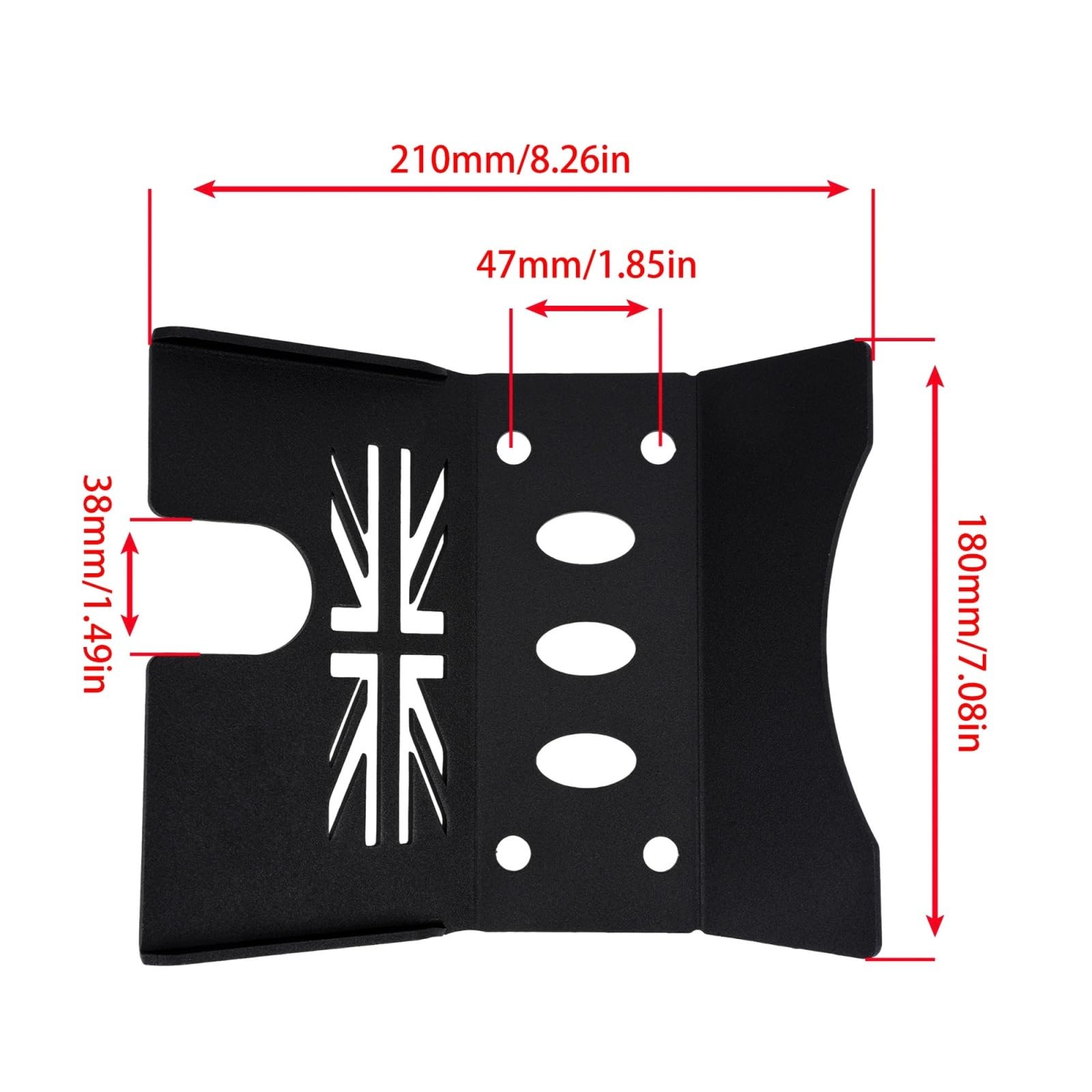 Compatibile con Triumph Bobber protezione motore piastra paramotore(Black)