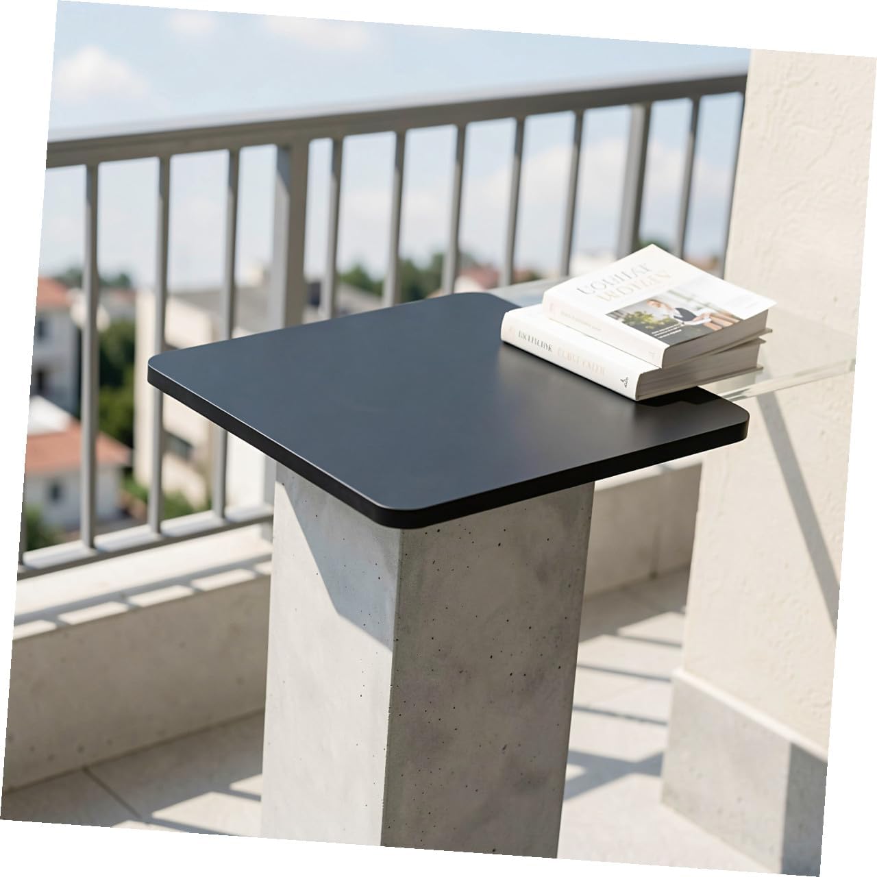 Hemoton Square Coffee Table Top Replacement in Black, 15.75 Inch