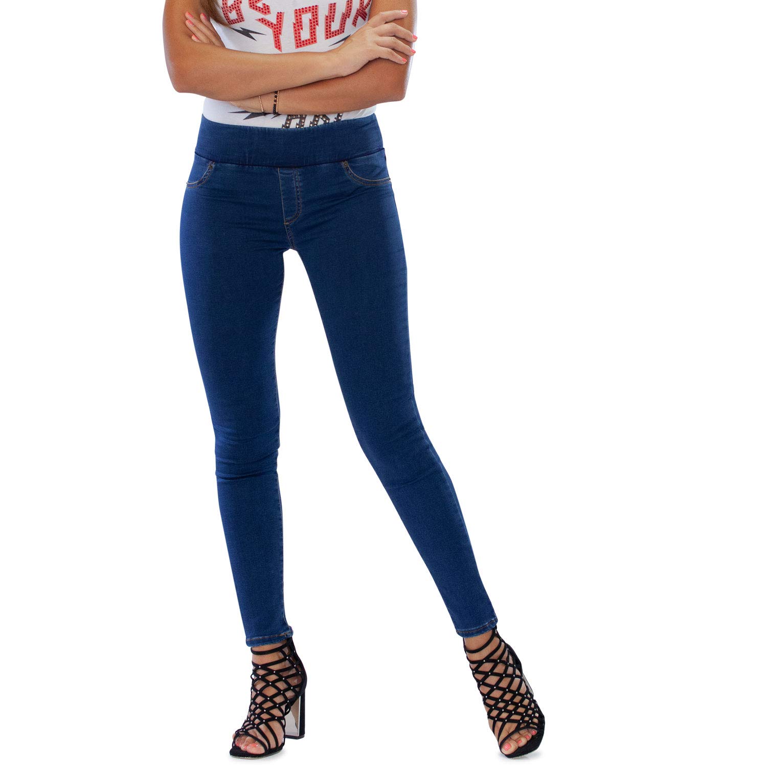 Lima - Jeggings Vita Alta, Jeans da Donna Skinny Elasticizzati. Massima comodità, Relax e Stile - Made in Italy
