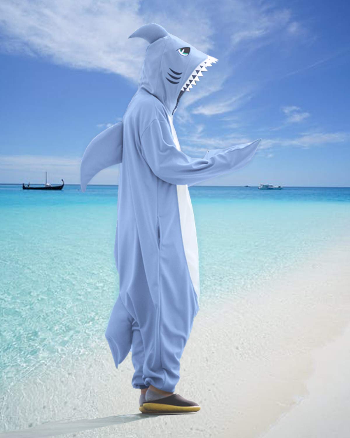 wotogold Pijamas de Tiburón Animal Trajes de Cosplay Adultos Unisex