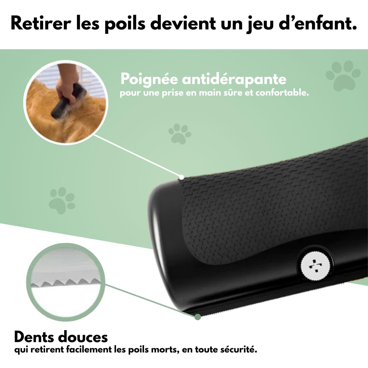 Brosse Chien, Brosse Sublime Poil Chien, pour Eliminer Efficacement des Tomentose sous-Poil Tangles, Adapté pour Les Chiens Chats Cheveux Courts Et Long (1pc)