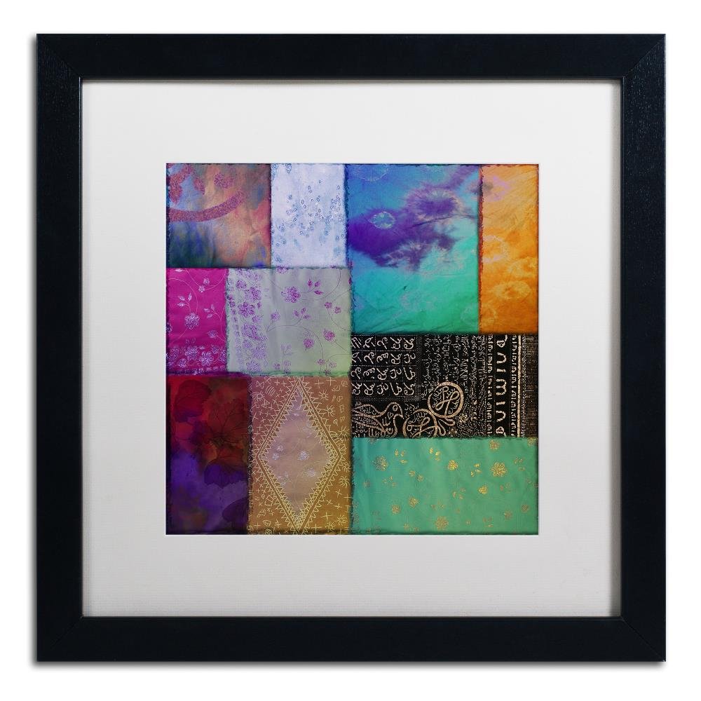 Afrikan Batik I by Color Bakery, White Matte, Black Frame 16x16-Inch