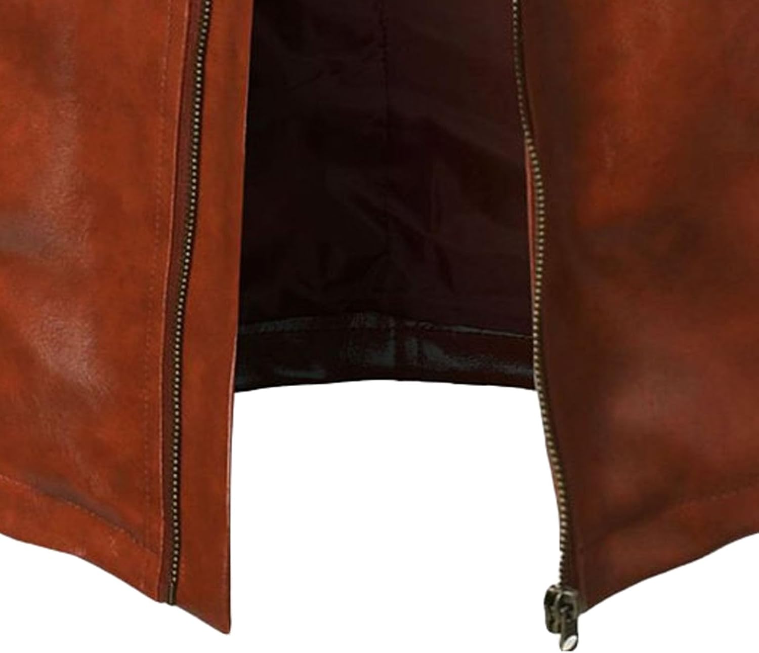 JEsilunmaMY Men's Fashion Stand Collar Motorcycle Jacket Long Sleeve Zip-Up Casual Leather Jacket Lightweight Bomber Coat