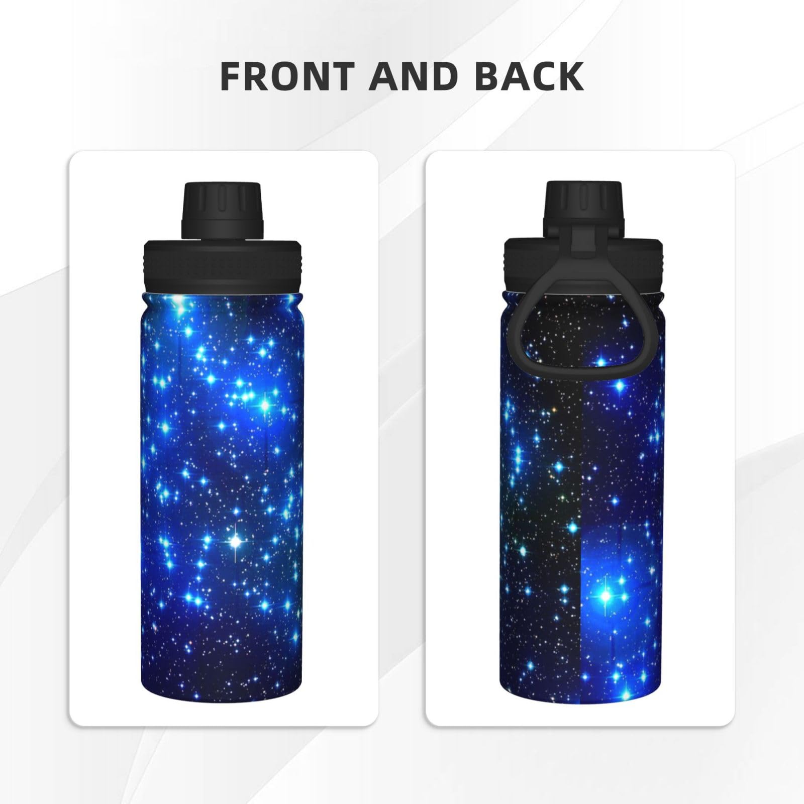 Galaxy Stars Print Wasserflasche Edelstahl Isolierflaschen 530 ml Sport Wasserflaschen für Männer Frauen