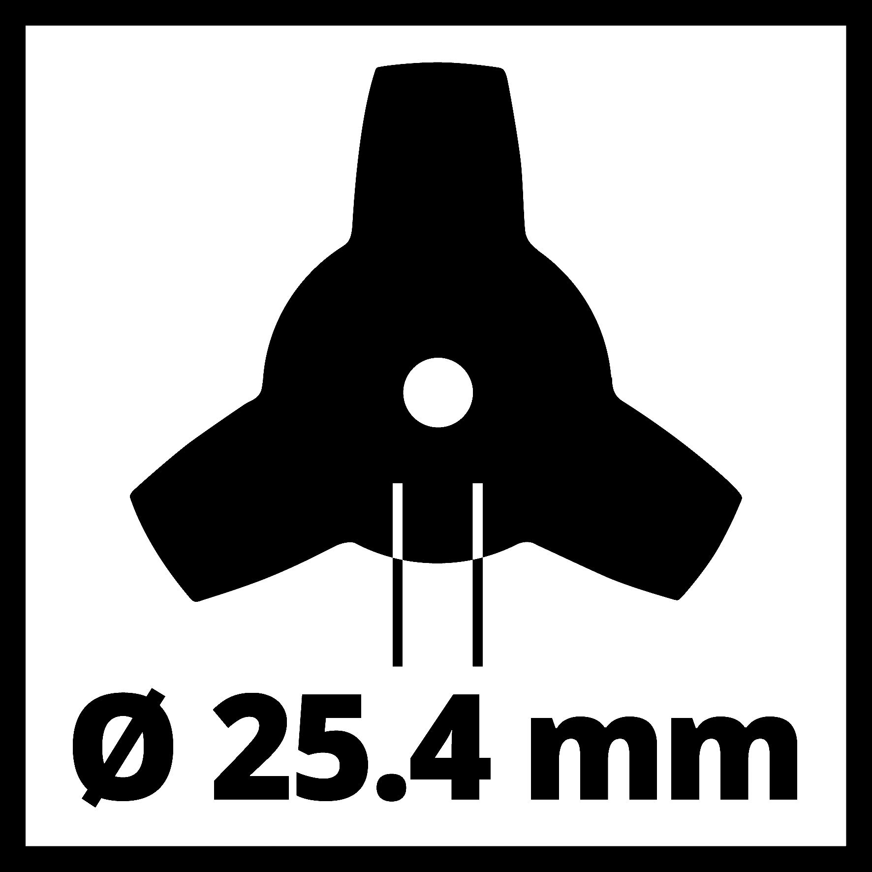 Original Einhell Grasmesser 255 (Sensen-Zubehör, passend für alle Einhell Sensen, Bohrung 25,4 mm, Schnittbreite 255 mm, 3-Zahn-Messer aus Metall)