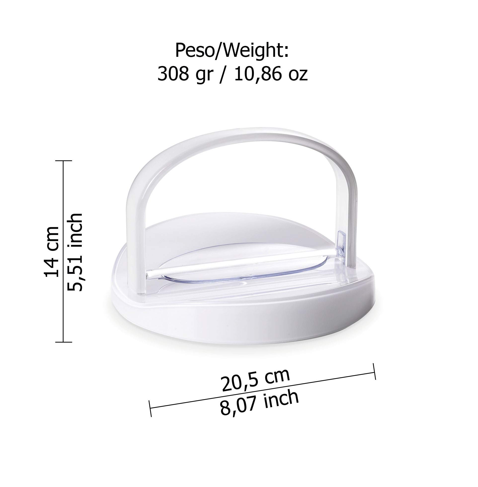 Omada Design Portatovaglioli, Colorato, Antivento, per tovaglioli, salviette, fazzoletti da 33x33cm, da esterno, Made in Italy, Linea Trendy, Bianco