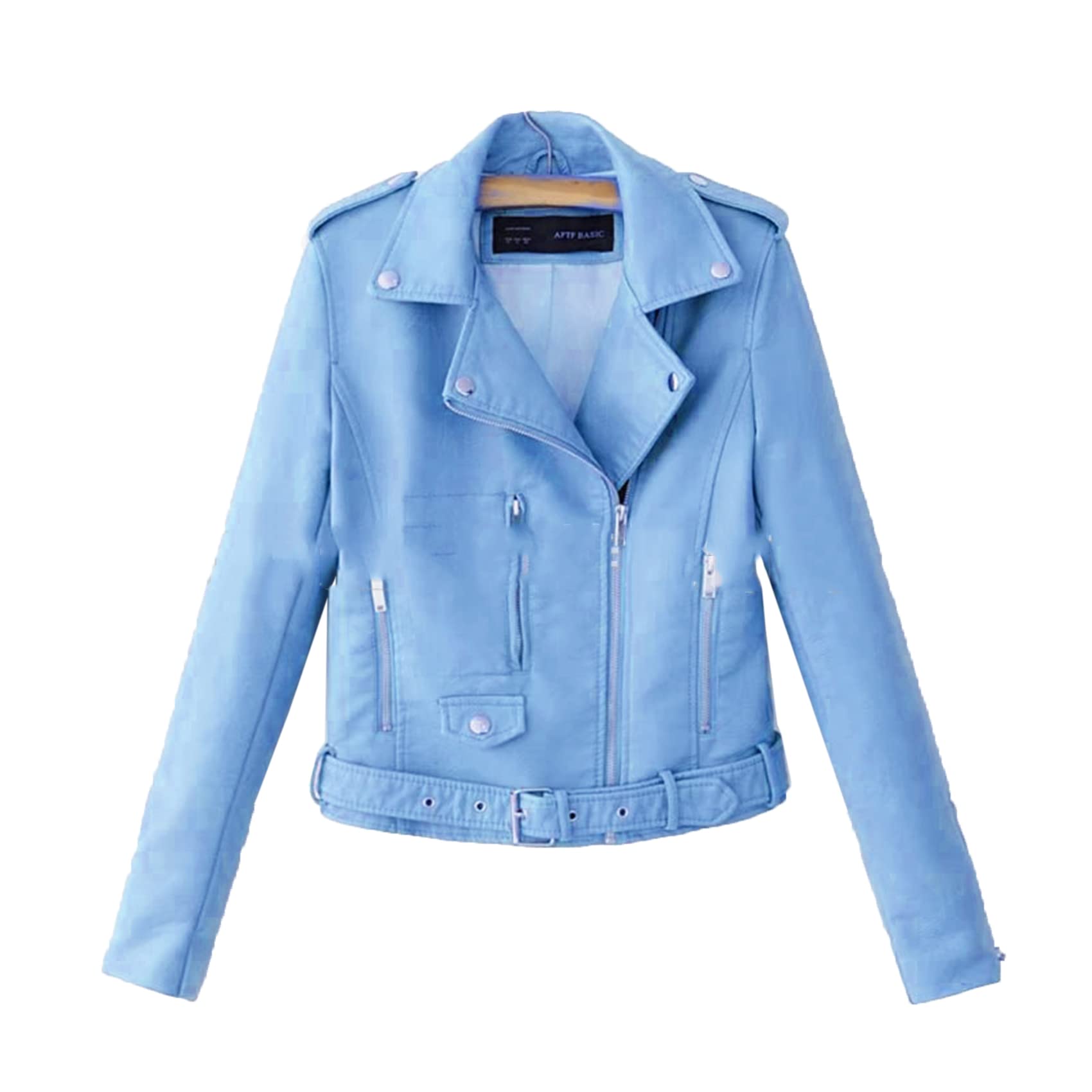 Giacca da Donna in Pelle Sintetica Primavera E Autunno Nuova Giacca Corta da Donna Slim Fit