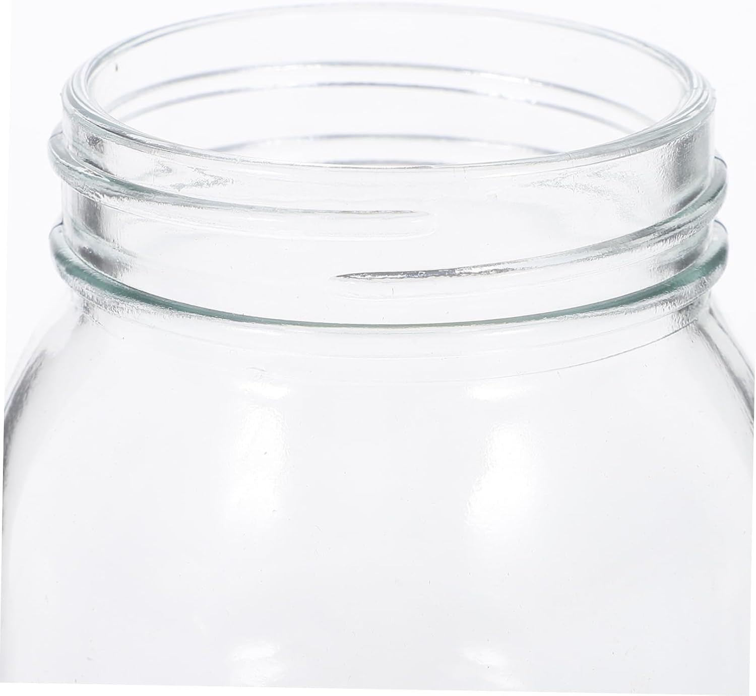 2pcs Bathroom Countertop Organizers Glass Jars Cotton Pad Dispenser Mason Jar Lids