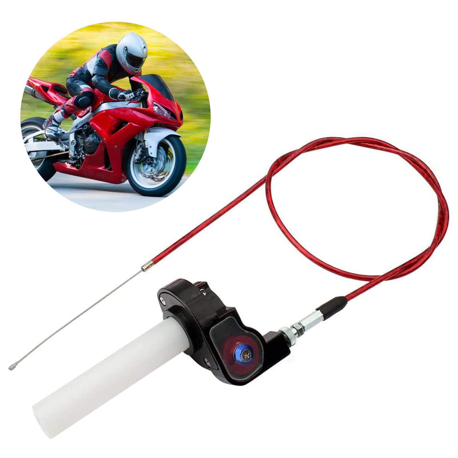 Cavo E Maniglia Dell'acceleratore A Rotazione, Maniglia Con Cavo, Cavo per Manubrio Da 7/8",Cavo Dell'acceleratore A Rotazione Rapida, Per Atv Da Cross E Pocket Bike Da 50-200CC