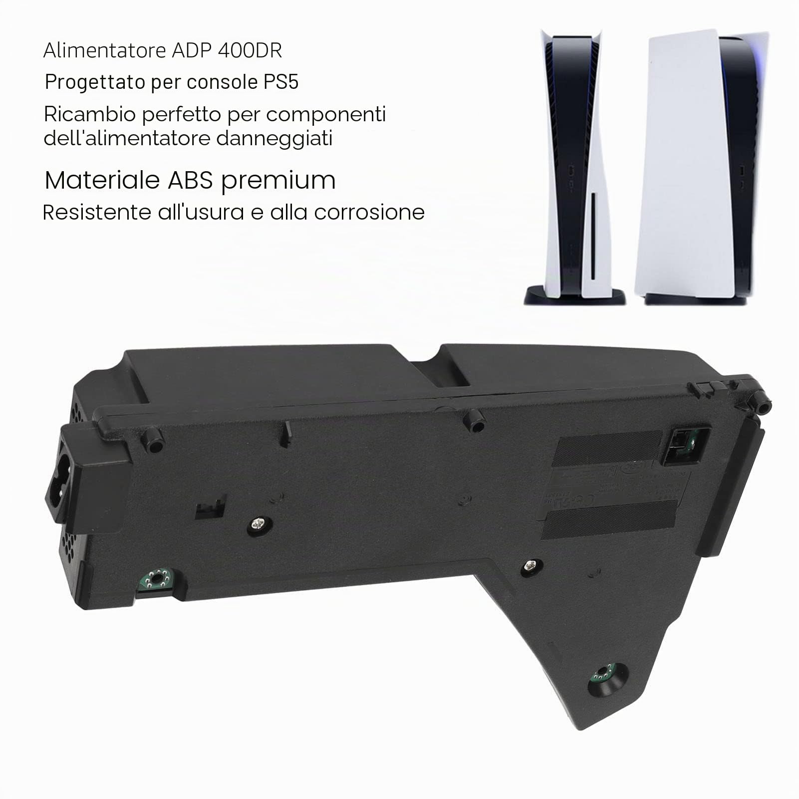 ciciglow Alimentatore di Ricambio per, Alimentatore ADP 400DR, Alimentatore per Console di Gioco con Cavo di Alimentazione per 100‑127V 200‑240V(#3)