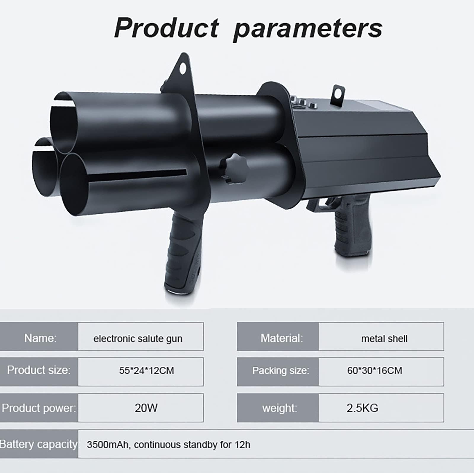 Lanciacoriandoli, Macchina Portatile Elettrica per Coriandoli da Palcoscenico, Coriandoli Blaster Gun, Spara Coriandoli Effetto Palcoscenico Professionale per Effetto DJ Disco Party