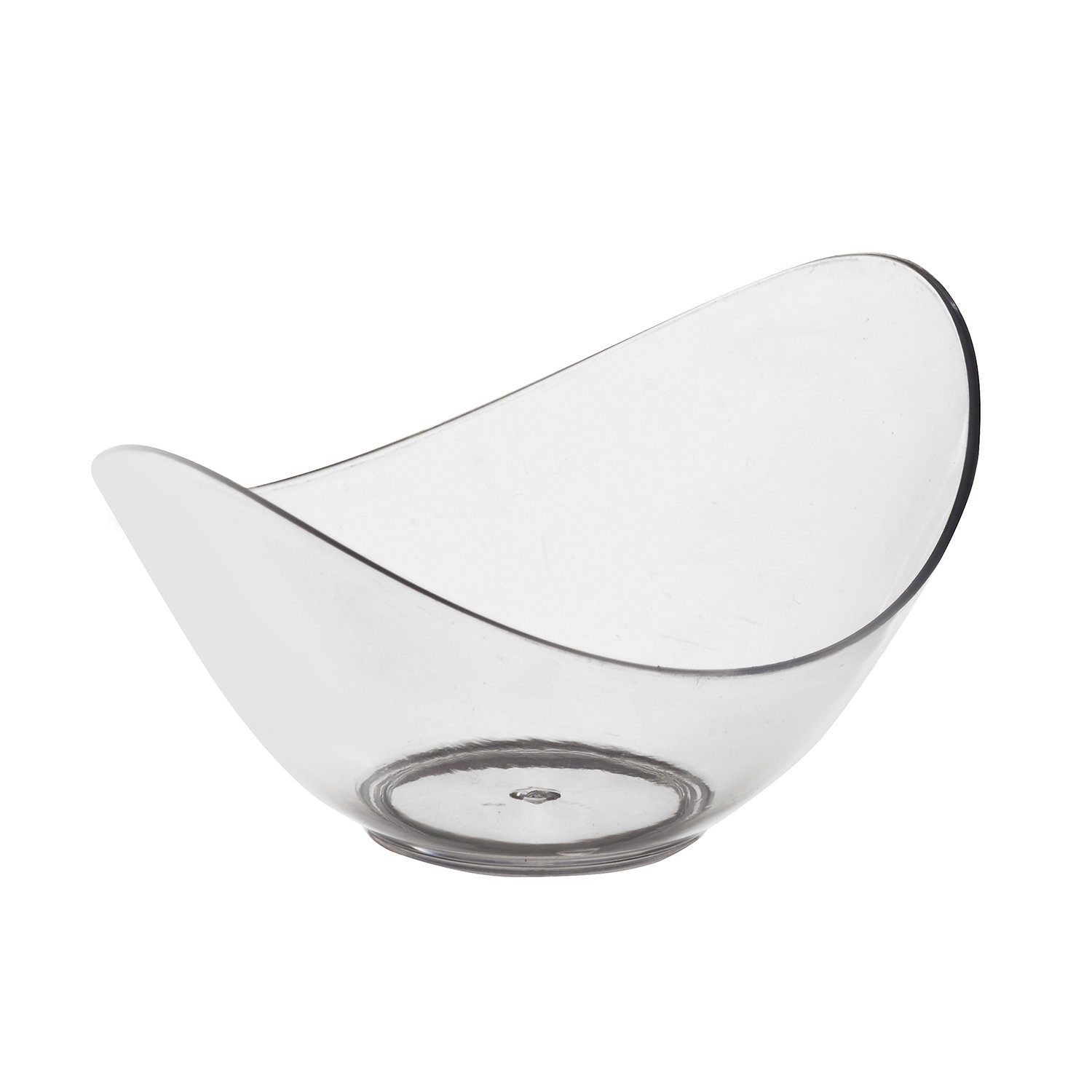 Party Essentials N216482 Mini Plastic Oval Dish, Clear, Plastic (Pack of 1200)