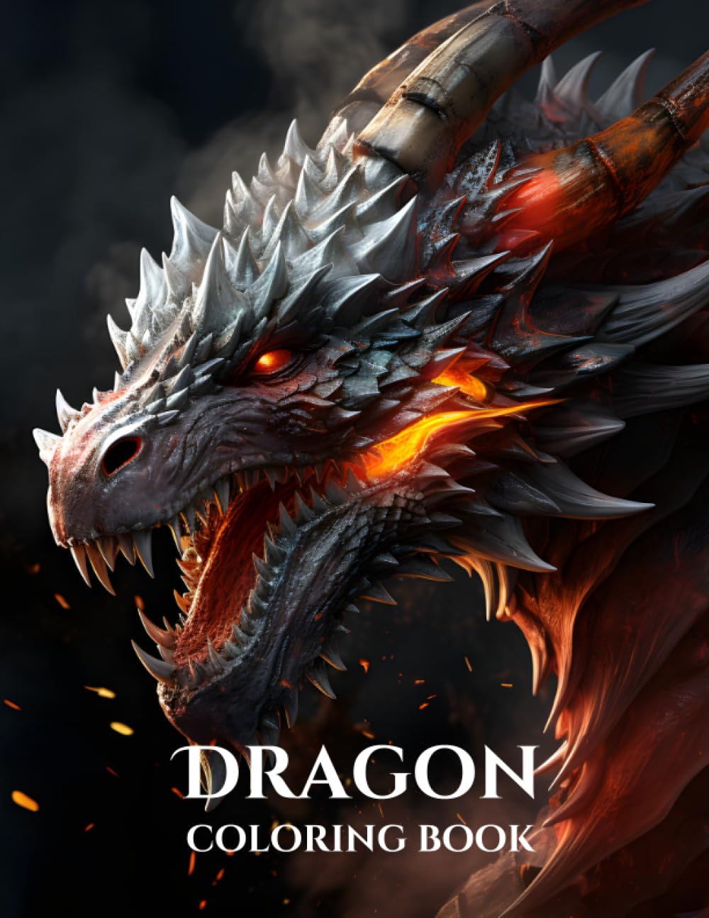 Dragon Coloring Book For Adults: Intricate Grayscale Illustrations For Fantasy Lovers