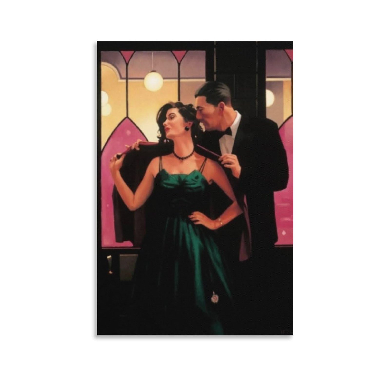 Words Of Wisdom by jack_vettriano Wall Art Prints Poster Print Photo Art Painting Canvas Poster Home Modern Decor Posters 20x30inch(50x75cm)