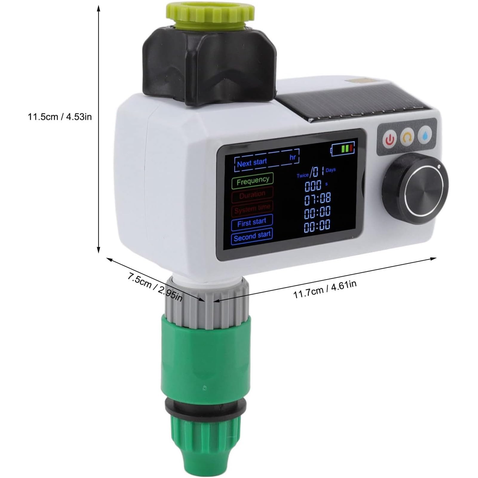 Timer for Irrigazione Solare, Sistema di Irrigazione con Ritardo Pioggia, Controller for Irrigazione, Timer for Rubinetto Esterno da Giardino for Prato, Giardino e Patio