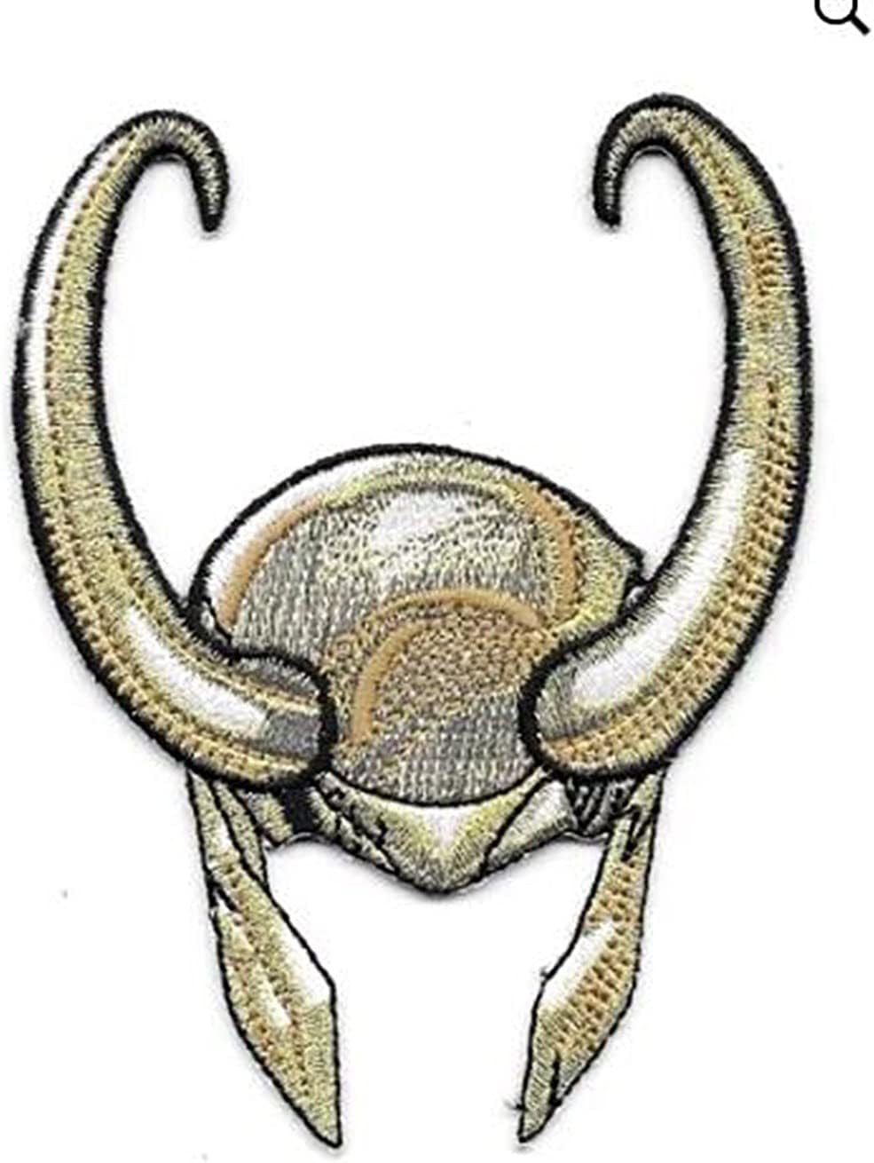 Loki God of Mischief Helmet Embroidered 3 Tall Iron on Patch