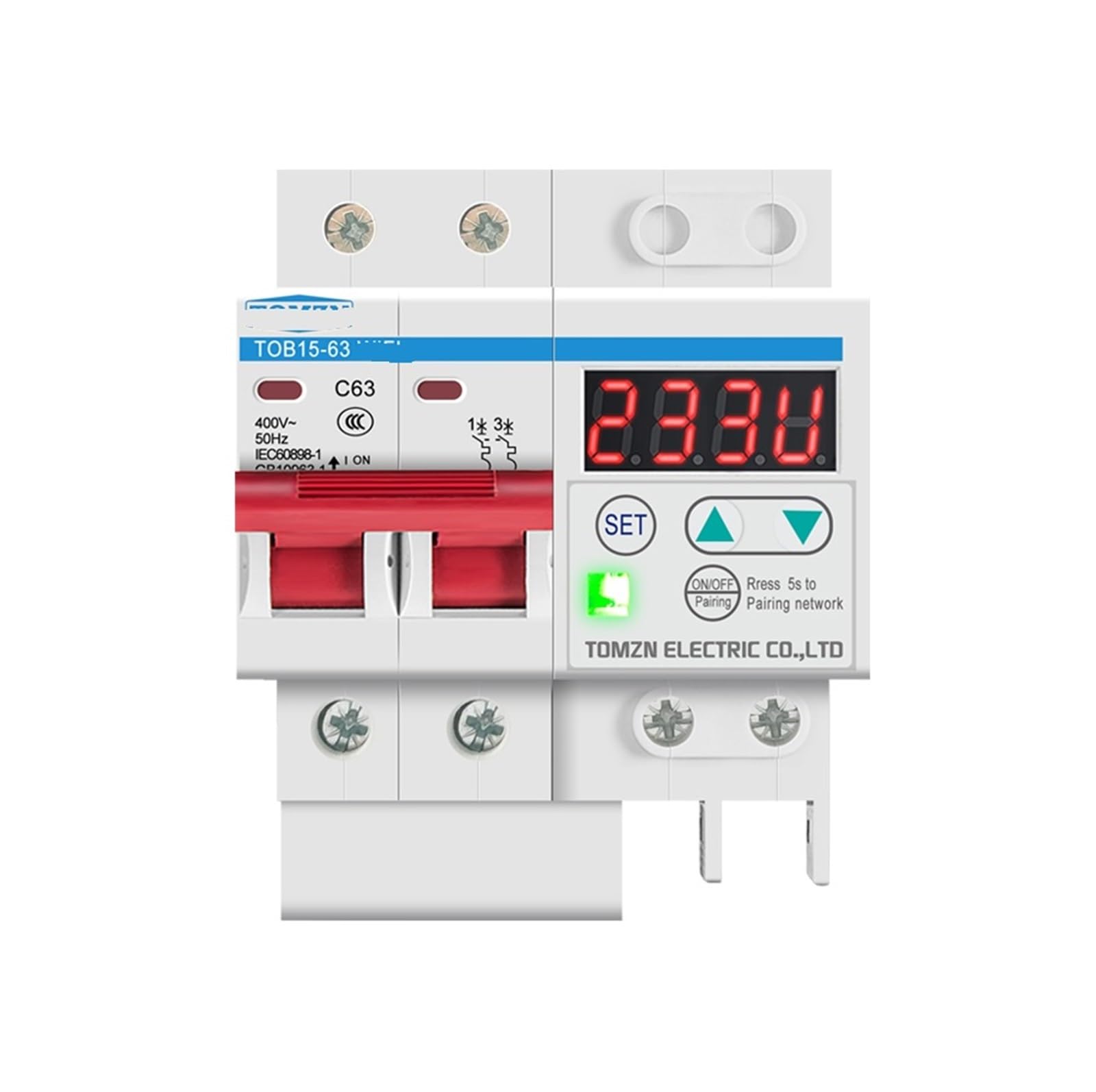 JNVFTCUX Circuit Breaker Intelligent Switch Remote Control with overvoltage and undervoltage Current Protection LCD Display