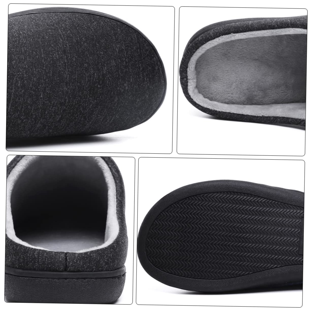 Pantofole Da in Cotone Da Donna Pantofole Sfocate Da Donna Da Ragazzo Pantaloni Da Uomo Diapositiva Invernali Da Pelose Black