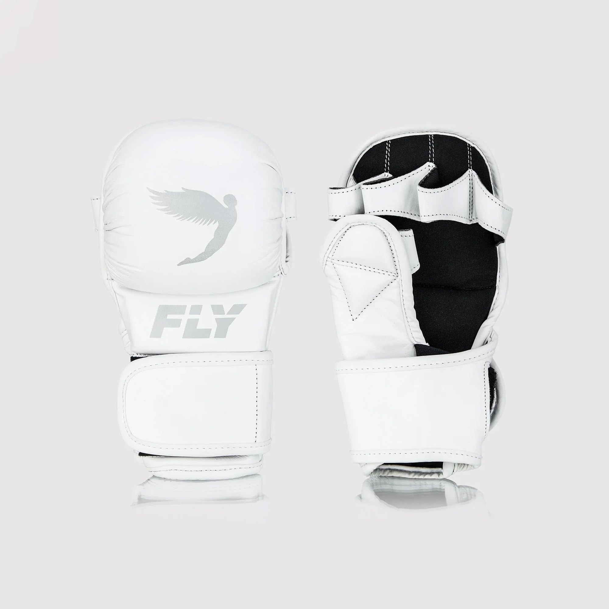 Fly Sports Premium Boxing and Martial Arts Equipment | MMA Gloves | Shadow 2.0 (White, M)