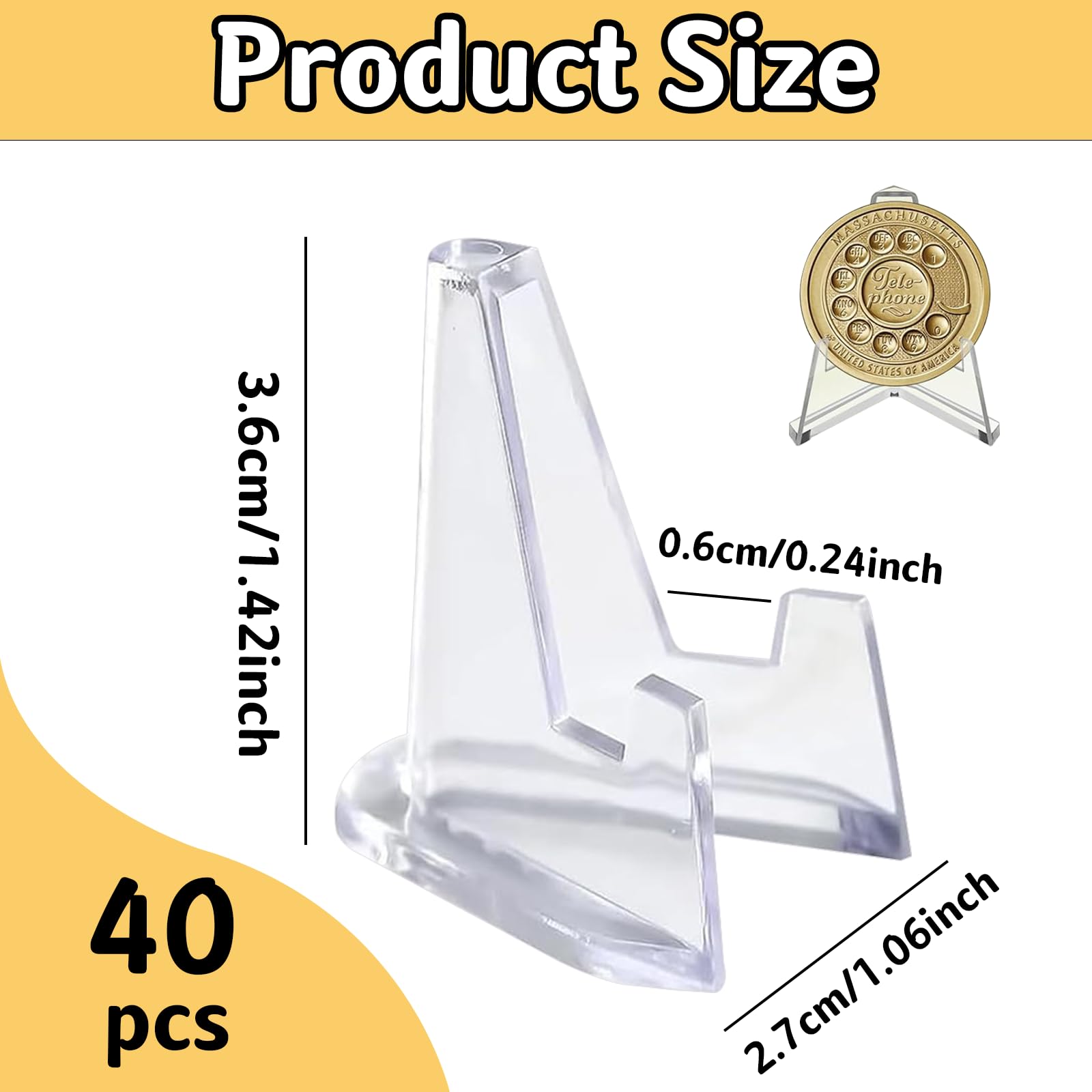 YouthLoxus 40 Pcs Small Display Stand, Mini Clear Trading Card Display - Image 2