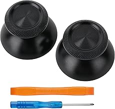 TOMSIN Metal Thumbsticks Replacement Kit for PS5 Controller – Aluminum Joysticks Accessories Compatible with Dualsense Controller (Black)