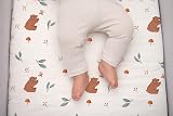 Lovely Hippo 2 lenzuoli con angoli elasticizzati in 100% cotone + 1 coprimaterasso, 100% materiale impermeabile, set da 3 pezzi, compatibili Chicco, Kinderkraft (orso, 60 x 80 cm) - 8