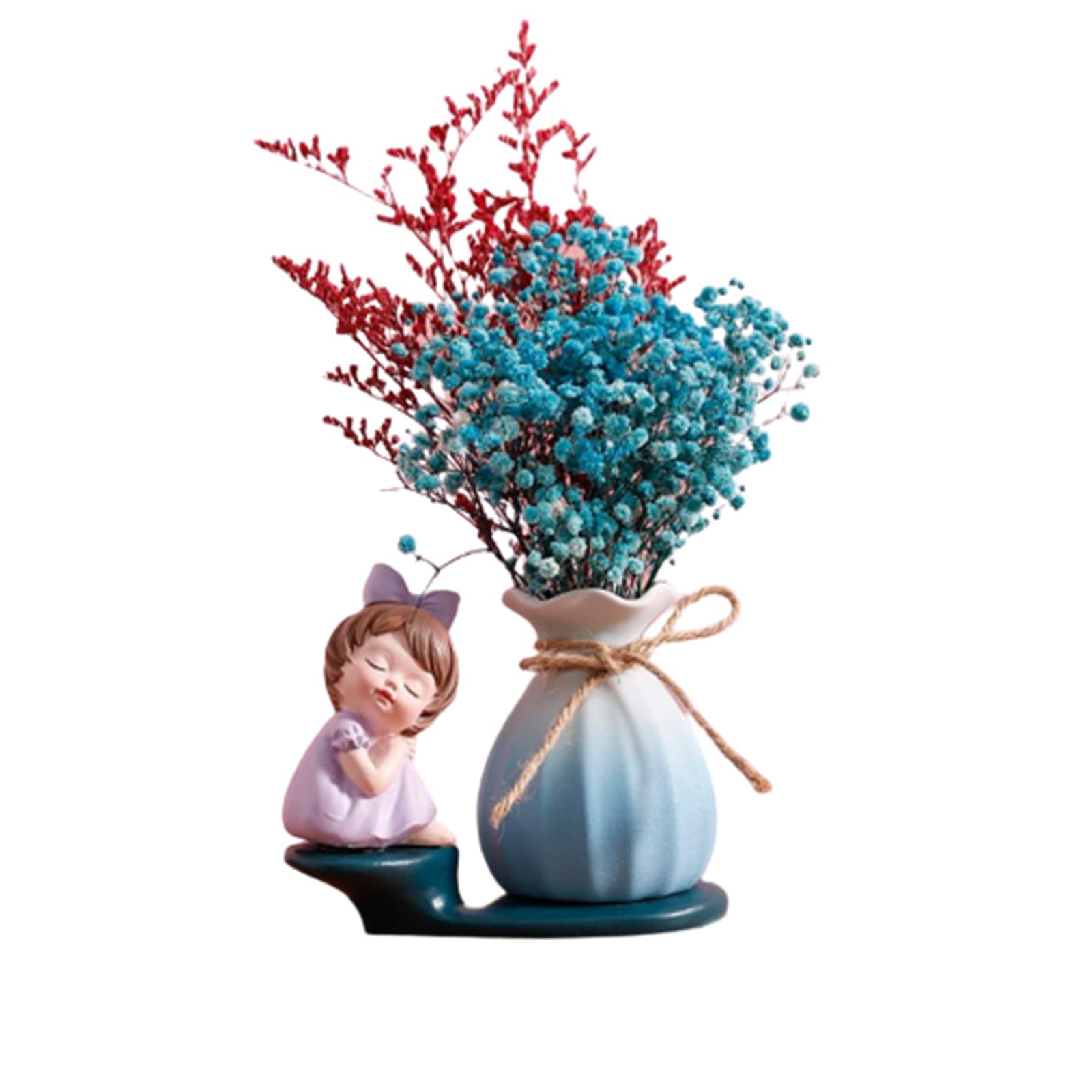 Vase mignon personnage et pot de fleurs décoratif pour jolie fille