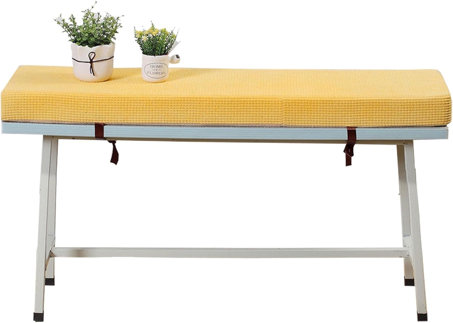 Bench Cushion for Indoor Furniture 39/59/70 x 12 inch Rectangular Non-Slip Outdoor Bench Seat Cushion Pad for Deck Chair Swings(Yellow,39X12X2IN)