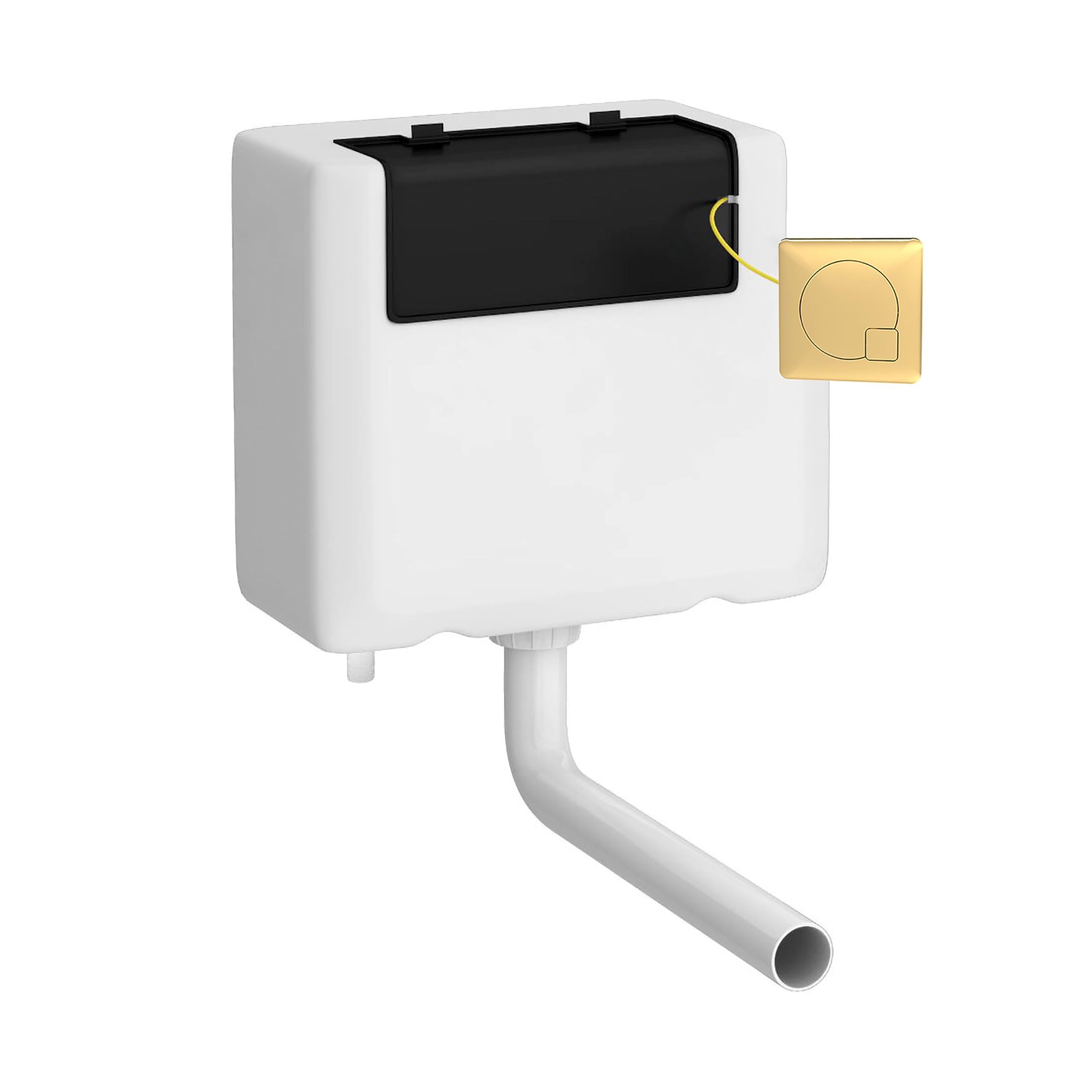 Balterley Universal Water Saving Dual Flush Bottom Inlet & Square Flush PlateBrushed Brass from B&Q