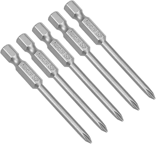 Miniatura 9 de uxcell 5 brocas magnéticas Phillips PH0 de 0.118 in, vástago hexagonal de 14 de pulgada de longitud S2, herramienta eléctrica S2