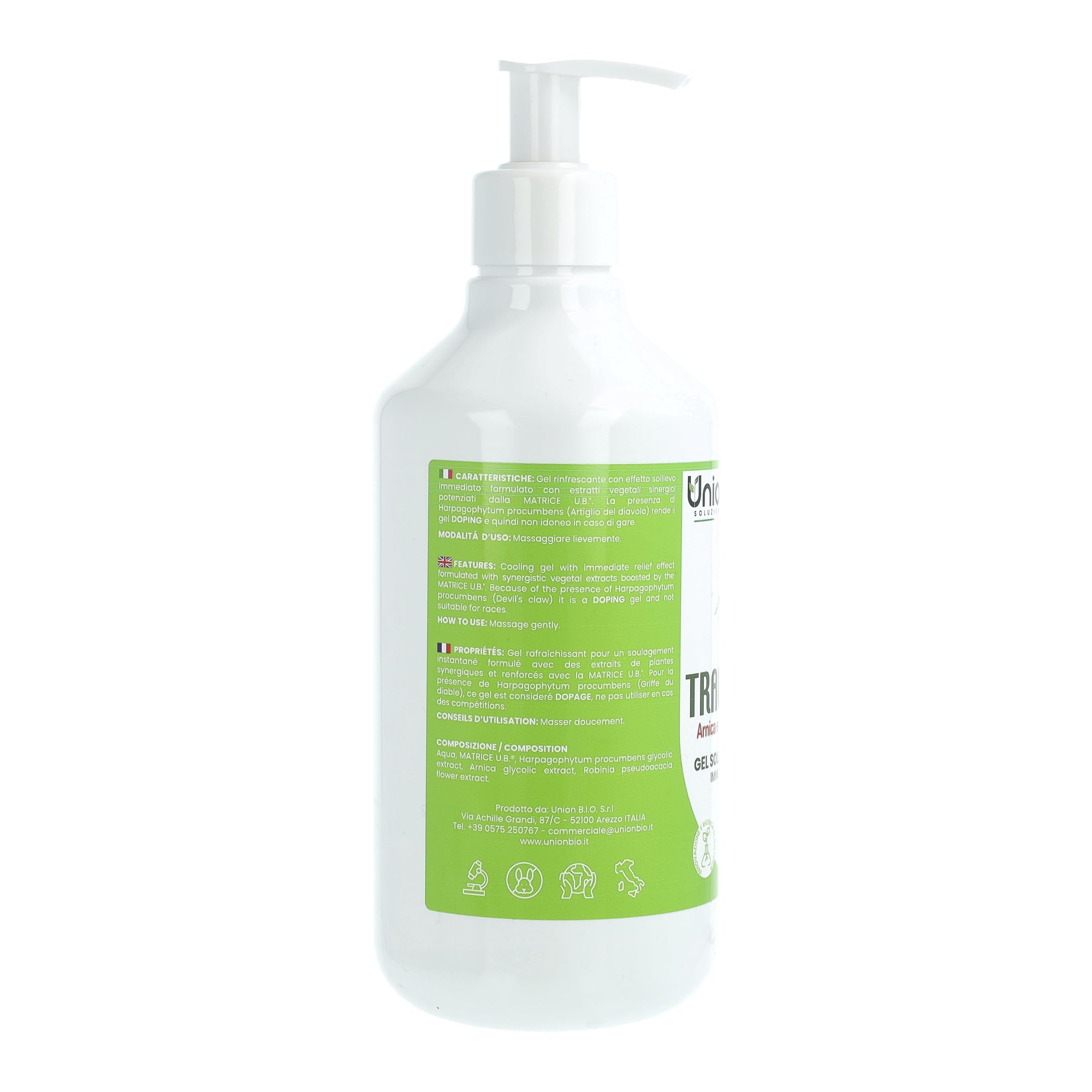 Union B.I.O. Soluzione Natura Traumaplus Gel Arnica Montana e Artiglio del Diavolo 500ml