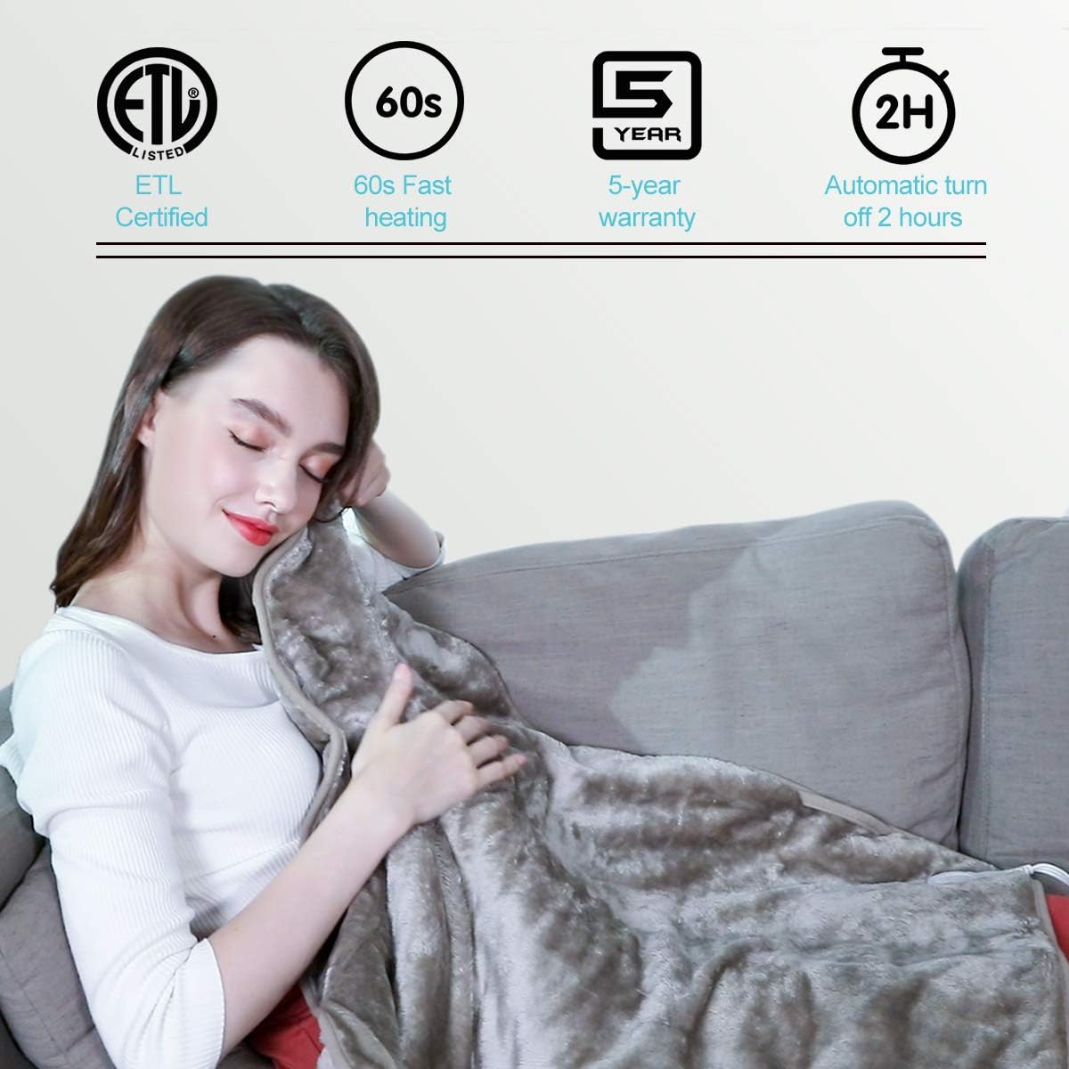 Uр Tо 40% оƒƒ heating pad,heating pads for back pain,heating pad for neck and shoulders Pain Relief,Extra Large, 2-hours Auto Shut Off, Six Heat Settings, Up to 155 Fahrenheit, Machine-Washable, Micro Plush/Soft To