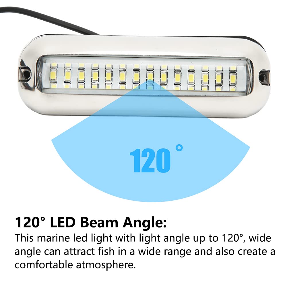 Marine LED Verlichting Waterdichte Onderwater Boot Licht 42LEDS - 10-30V DC Aftapplug voor Jacht Boot (Wit