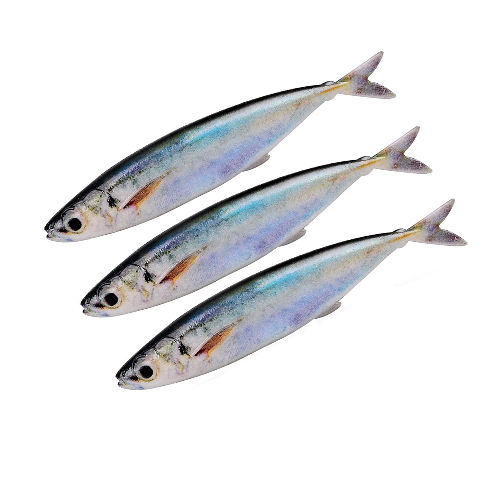 GTYLF 3Pcs Floating Soft Mackerel Baits Fishing Lure Dragging Swinging Swimming Baits Soft Artificial Swimbait Fishing Tackles
