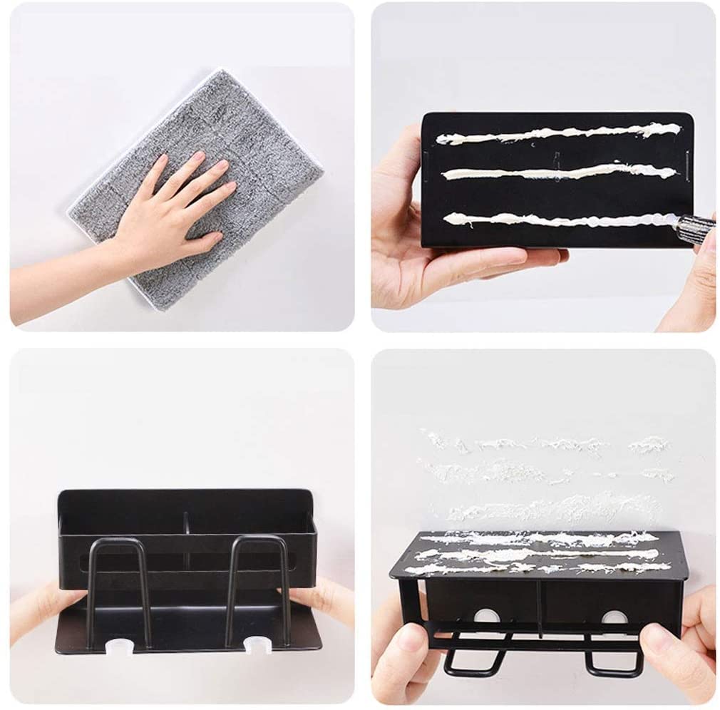 Habiba Multifuncional Soporte para cepillos de Dientes montado en la Pared Accesorios autoadhesivos Taza Baño Agujeros Multiusos Soporte para cepillos de Dientes Ahorro de Espacio