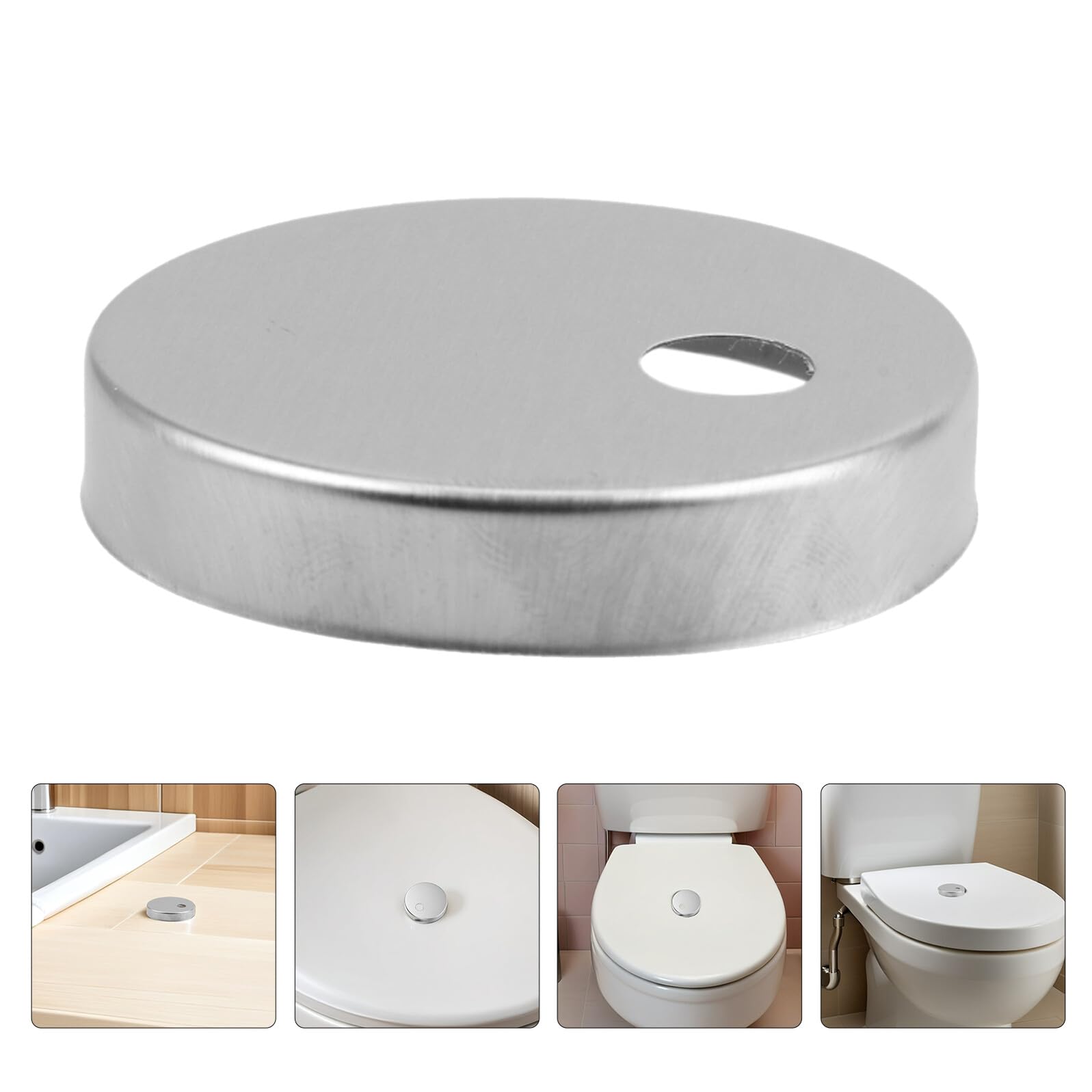 8 Stück Wc Scharniere Abdeckungen aus Edelstahl 60mm Dekorative Schraubenabdeckungen für Wc Sitzbefestigung Passend Pflegeleicht und Hygienisch