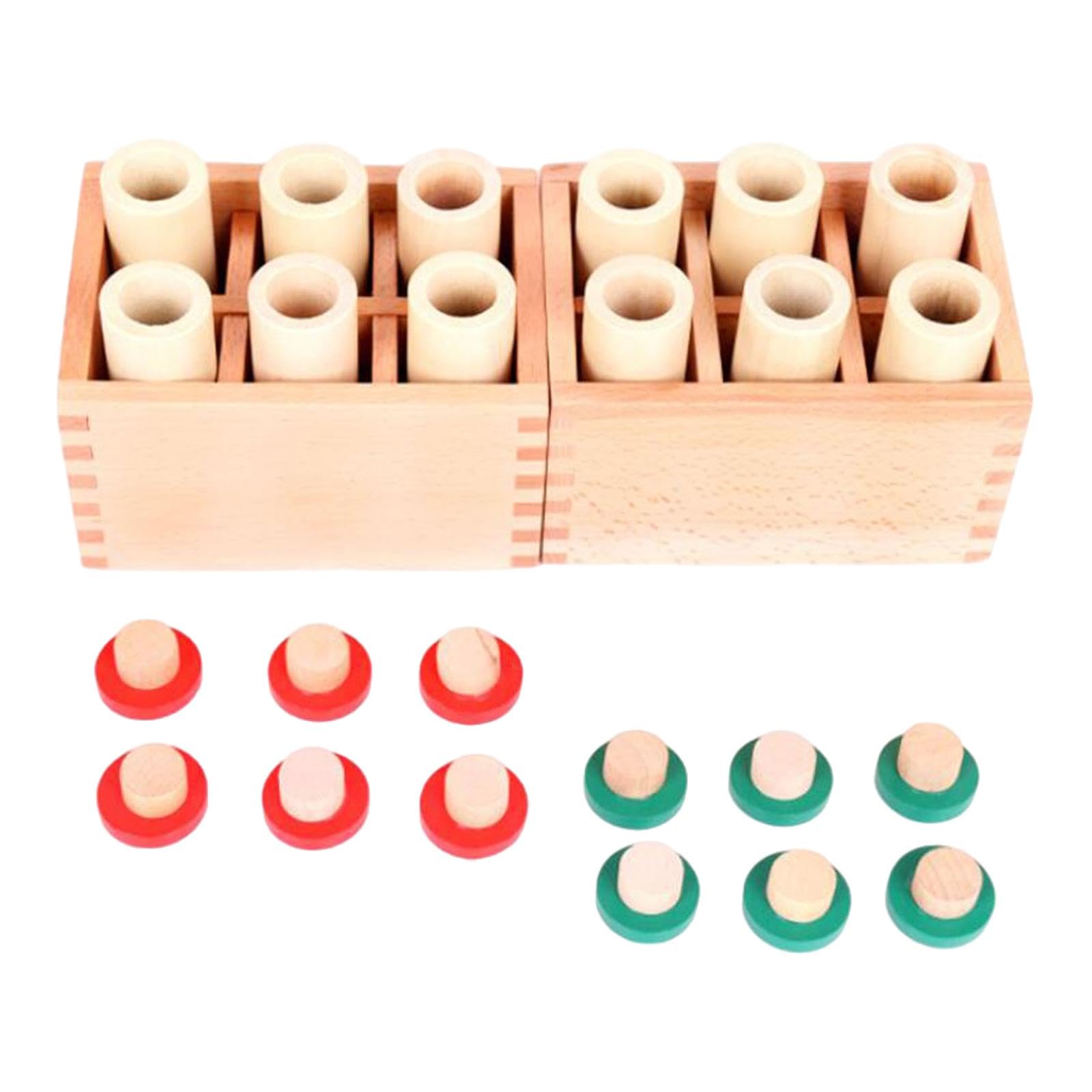 Sound Cylinders with Wooden Box, Montessori Sensorial Material Sound Box for