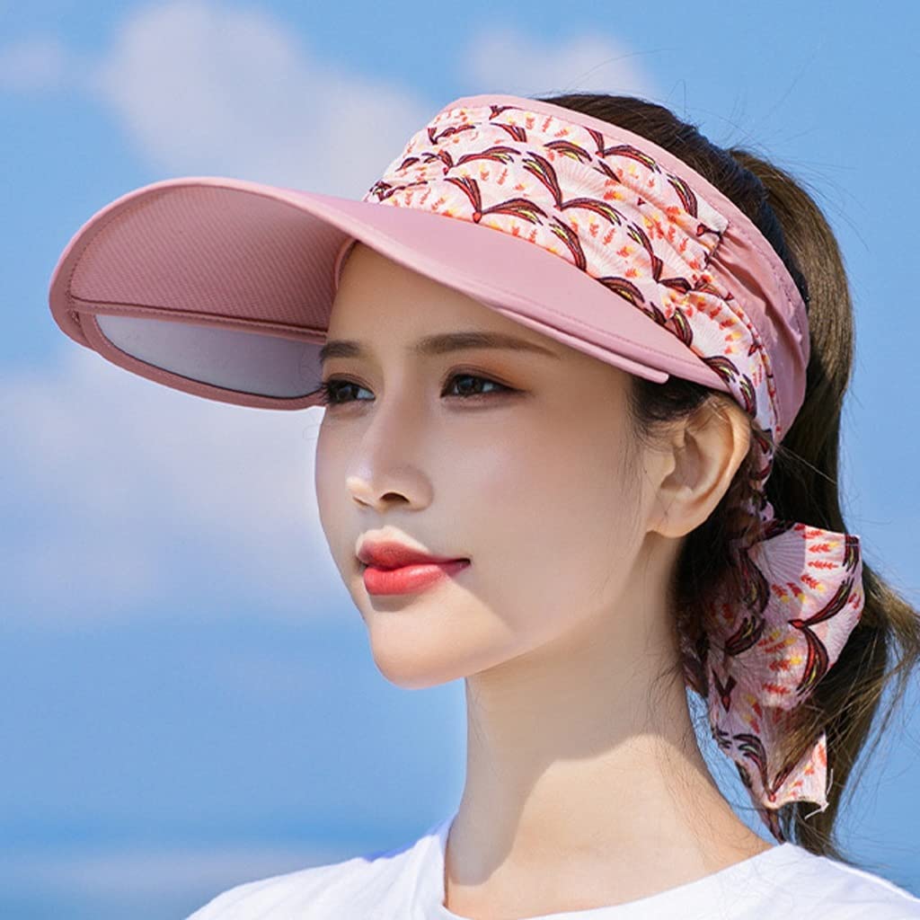 Empty Top Hat Outdoor Sports Cycling Visors Hats Breathable Hole Sun Hat Elastic Adjustable Baseball Caps (Color : C)