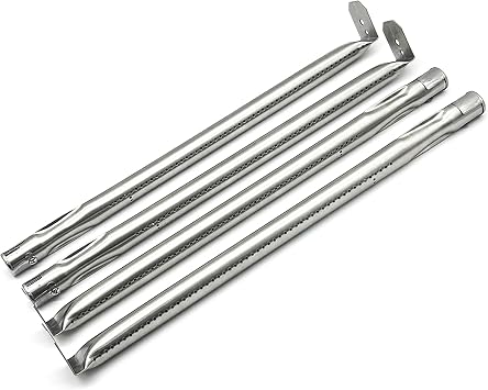 WEMEIKIT Gas Burner, Gas Burner Tube, 4 Pcs BBQ Tube Burner, Stainless Steel, Barbeque Gas Burner Tube Replacement