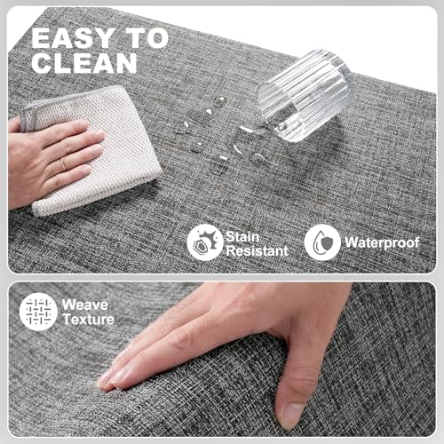 Collive Kitchen Mats for Floor 2PCS, Cushioned Anti Fatigue Mat Waterproof Kitchens Sink Rug Non Slip, Modern Comfort Standing Mat for Desk, Bar, Home Decor, 17"x47"+17"x29", Dark Grey - image 4