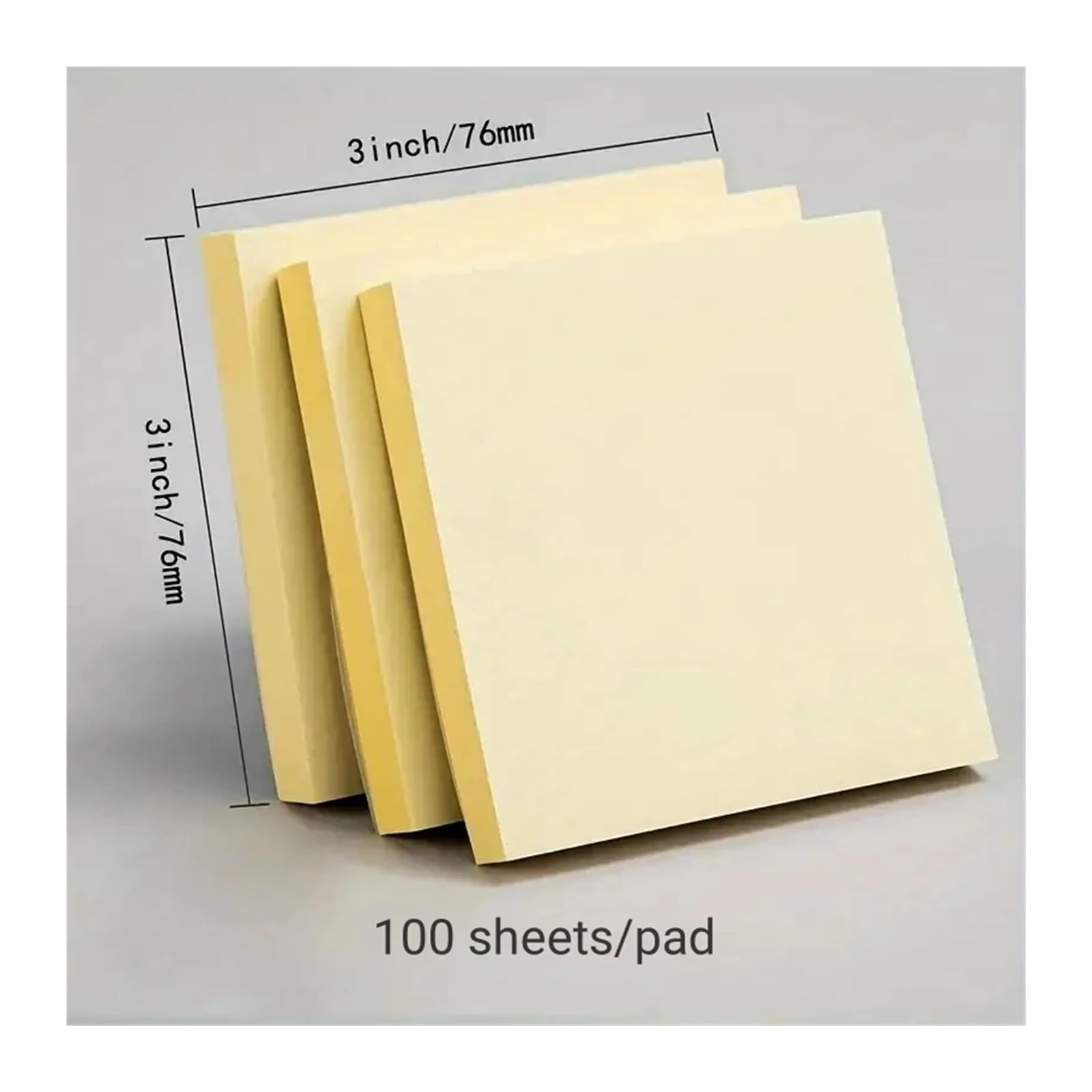 Papier autocollant 3x3, bloc-notes de couleur, rappel auto-adhésif, 100 feuilles/bloc(4 pads)