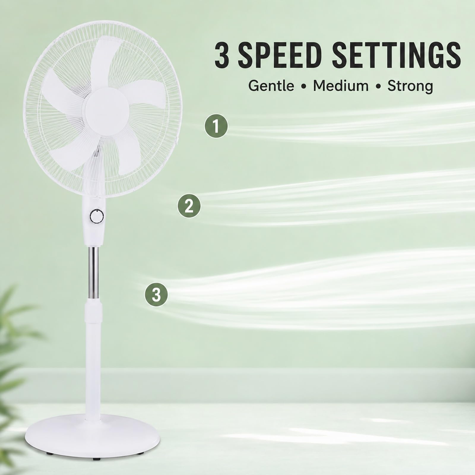 Ventilatore a Piedistallo Solare con Pannello, Ventilatore Ricaricabile | Ventilatore Oscillante a Batteria 6000mAh con 3 Velocità, Ricaricabile Ventilatore Silenzioso da Esterno