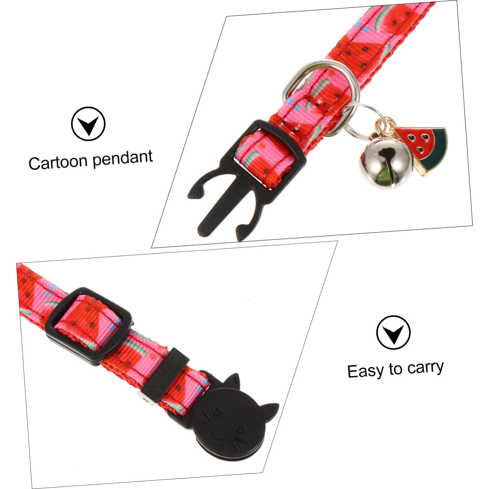 Happyyami 12pezzi Collari Per Gatti Regolabili Con Campanello Set Di Collari Stile Frutta Avocado Ananas Anguria Per Cani e Gatti Colori Vivaci e Comfort Ottimale