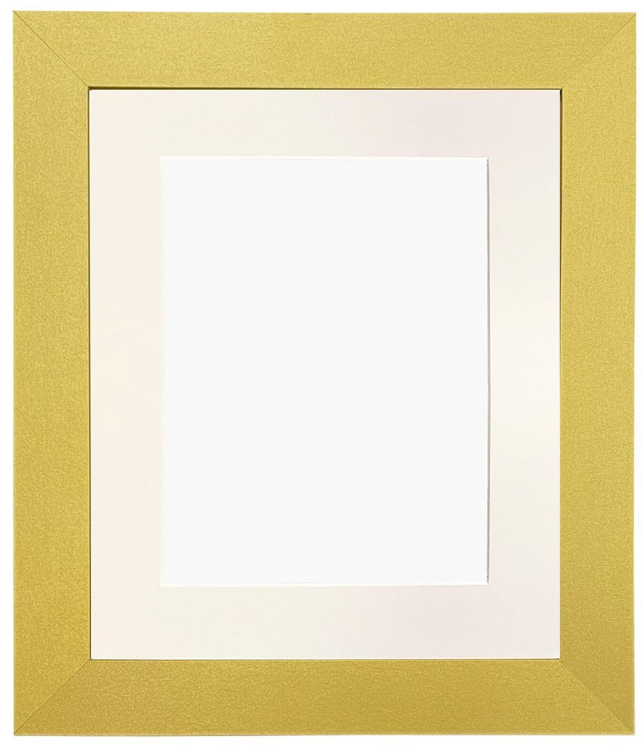 FRAMES BY POST Metro Picture Photo Frame Gold with Ivory Mount 50 x 70 cm Image Size 16 x 24 Inch Plastic Glass โ image 1